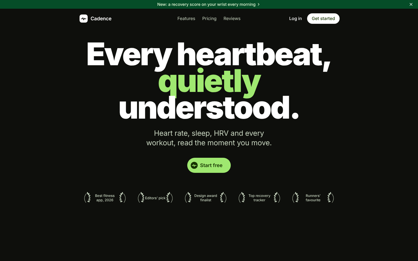 Cadence Fitness — home page
