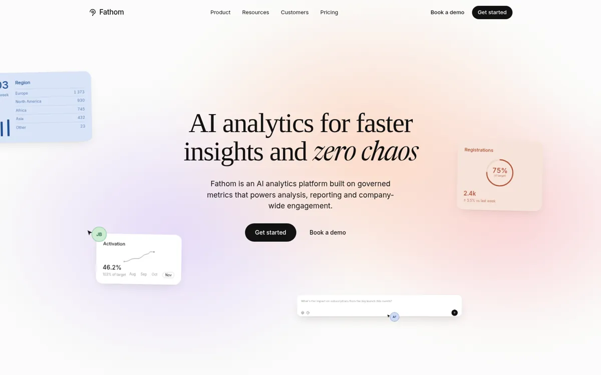 Fathom Analytics — home page